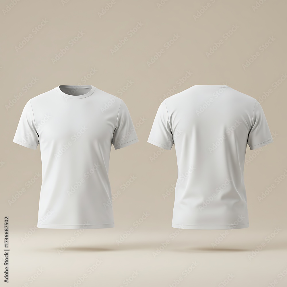 Blank white t shirt mockup front and back view isolated Stock Photo ...