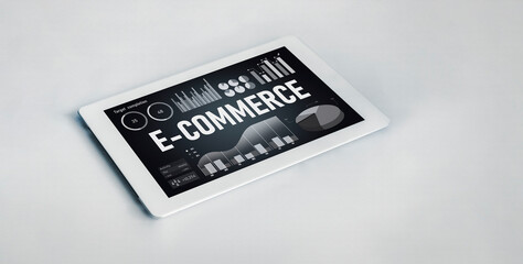 Wall Mural - E-commerce data software provide modish dashboard for sale analysis to the online retail business