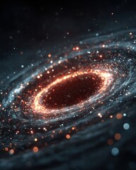 Wall Mural - Colorful Swirling Vortex of Light in a Cosmic Wormhole-like Space