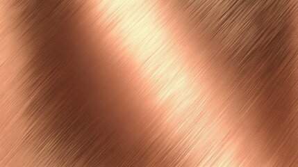 Canvas Print - Polished Copper Metal Sheet with Warm Reflections and Texture
