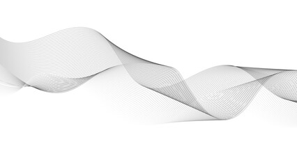Wall Mural - Futuristic technology and sound wave pattern. Abstract Modern Line, Wave Designed On white Background.