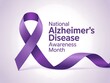 © Hriday - Purple ribbon symbolizing national alzheimer s disease awareness month and support for patients
