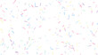 © ImageFlow  - Pastel Confetti Sprinkles on White Background - Sweet Dessert Topping and Party Decoration Pattern