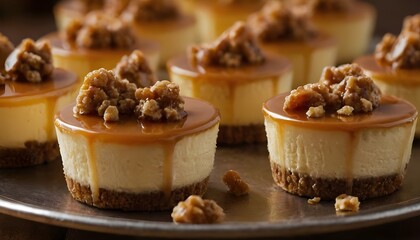 Wall Mural - caramel crunch mini cheesecakes
