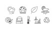 © Pias - Hand drawn ecology and climate change icons representing environmental issues and solutions vector