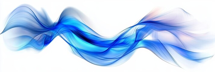 Wall Mural - Stunning Abstract Aquamarine Wave Dynamics, Fluid Motion Design with Blue and White Elements for Art