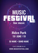 © Stewart Robert - Glitch music festival poster template