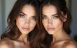 © Riley - Two attractive twins women in glamour makeup. High quality