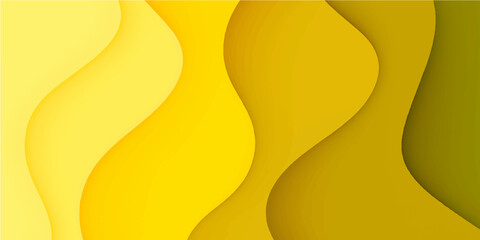 Wall Mural - abstract yellow and orange wave pattern vector illustration for wallpaper or backgrounds design