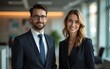 © Nancy - Portrait of two business associates in a luminous office. The ma. High quality