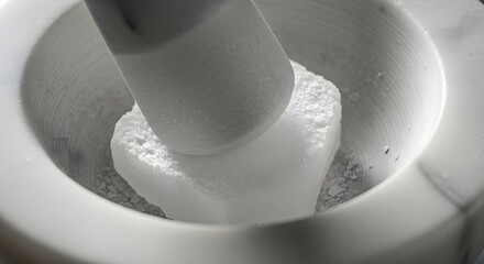 Close up abstract view of a textured white object with curved lines