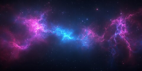 Wall Mural - stunning cosmic nebula in vibrant colors of blue, violet, and pink, illuminating deep space wonders
