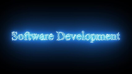Glowing Blue Neon Text 