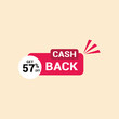 © MdRaju - 57% cash back offer icon vector a must have for savvy shoppers seeking incredible deals and discounts