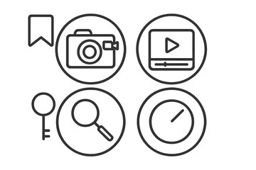 Essential web and app interface icons for modern digital design projects
