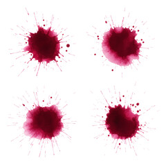 Wall Mural - Crimson explosions dynamic abstract bursts isolated elements on a plain backdrop offering