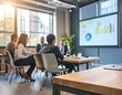 © Jilan - Business team in a meeting with a data presentation