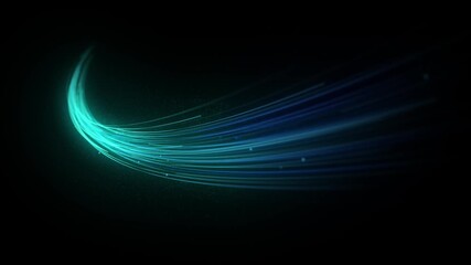 Wall Mural - Abstract Glowing 3d Light Strokes Background Loop/ Animation of an abstract wallpaper background of glowing 3d light strokes with depth of field and following curved motion path trajectory