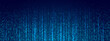 © AntonKhrupinArt - Binary rain background with glowing 0 and 1 digits. Futuristic matrix effect in blue tones. Abstract tech, cyber data stream, software code, computer system, and digital security design. Vector