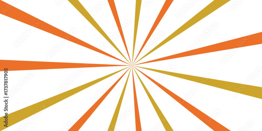 Dynamic radial burst pattern with alternating orange and gold stripes ...