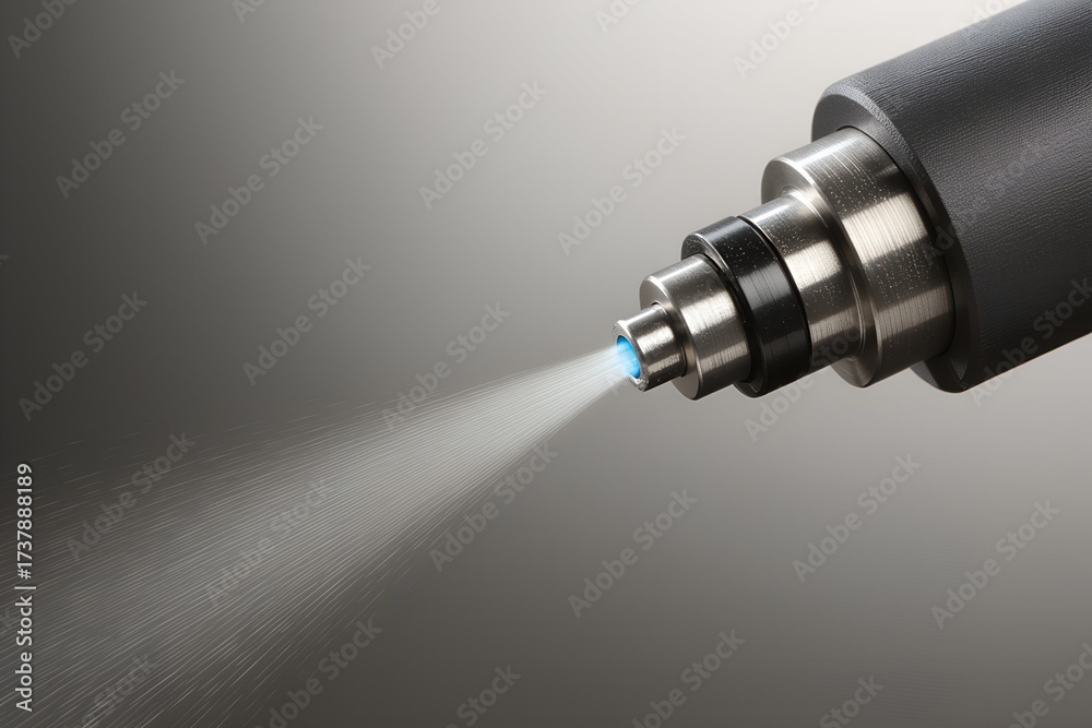 Precision fuel injector spraying fine mist macro mechanical shot ...