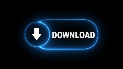 download text button with arrow icon. lightning download icon on black background. Download icon animated 4k video. 
