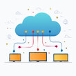 © Boedie - Cloud Computing Illustration Connecting Devices to the Cloud for Data Access and Processing