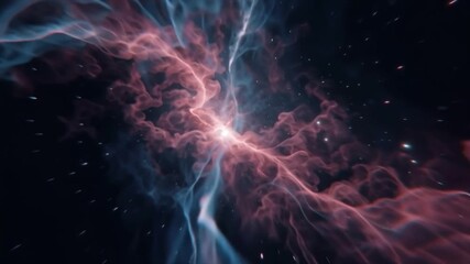 Wall Mural - Vivid Cosmic Nebula A Beautiful Abstract Space Cloud Background for Science and Technology