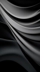 Wall Mural - Elegant abstract design with smooth, flowing black curves. Captured from a top-down angle, ideal for a sleek video background or modern presentation. Live mobile wallpaper.