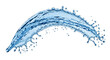 © Leon - Isolated arching splash of water, dynamic motion, clean blue aqua, hydration, refreshing, liquid burst