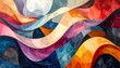 © Anton - Flowing, layered abstract art with bold and vibrant color gradients