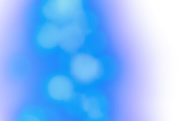 Wall Mural - Blue glowing blur lights on transparent background. Abstract soft bokeh effect with smooth gradient, luminous circles and dreamy overlay texture.