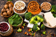 © Yulia Furman - Asortment of plant based vegan protein products