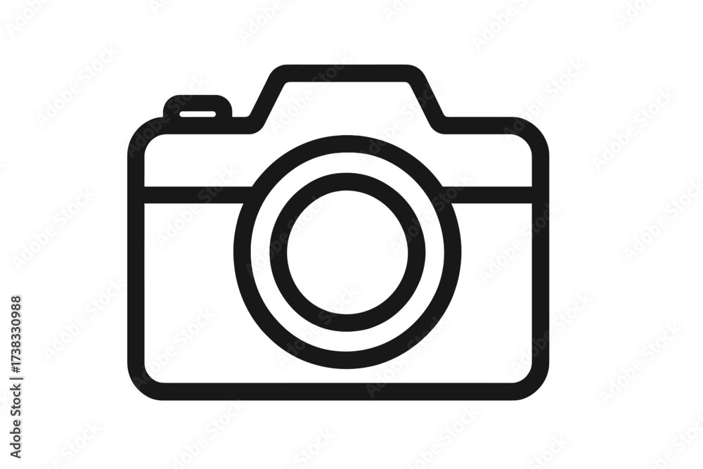 Camera icon vector. Simple line art for photography. Photo symbol ...