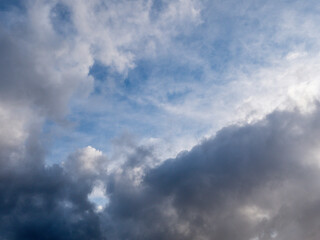 Wall Mural - Dramatic cloudy sky. Shapes and color of nature. Abstract background for design.