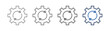 © tulabi - outline icon set operations with gear design and circular arrow inside