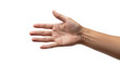 © Sophia - Isolated outstretched human hand with fingers spread and palm facing forward, no background