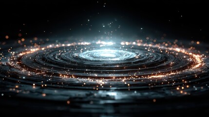 Wall Mural - Abstract Visualization of 5G and 6G Network Waves in Space