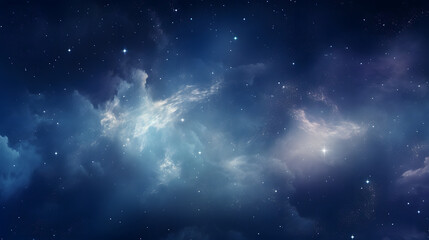 Cosmic Galaxy Sky with Glowing Nebula and Stars