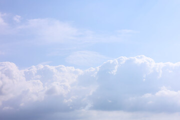 Wall Mural - beautiful view of blue sky with fluffy clouds