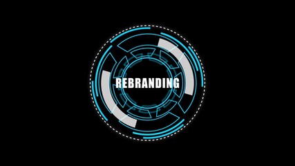 Digital HUD Display Featuring rebranding Acronym on a black Tech Background security