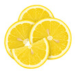 © Menna - Fresh Yellow Lemon Slices Isolated on a Light Background