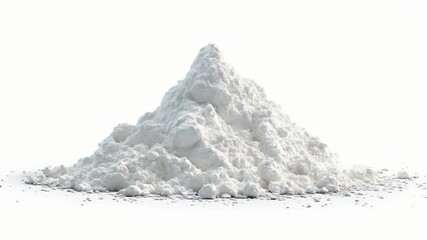 Powder Explosion: Dynamic White Cloud Burst on White Background