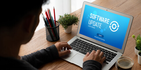 Software update on computer for modish version of device software upgrade