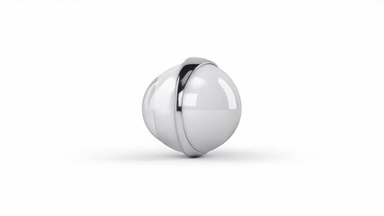 Wall Mural - Rotating Robotic Eye: Futuristic Green Iris, Chrome Detail, 3D Animation Loop