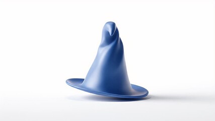 Spinning Blue Wizard Hat: 3D Animation Loop, Magical Fantasy, Smooth Rotation, Clean Background
