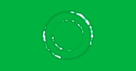 Wall Mural - Animation of glowing green circles over transparent background