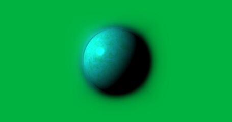Wall Mural - Animation of blue planet rotating on transparent background