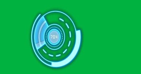 Wall Mural - Animation of scope scanning on transparent background