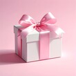 © akun - Pink gift box with satin ribbon